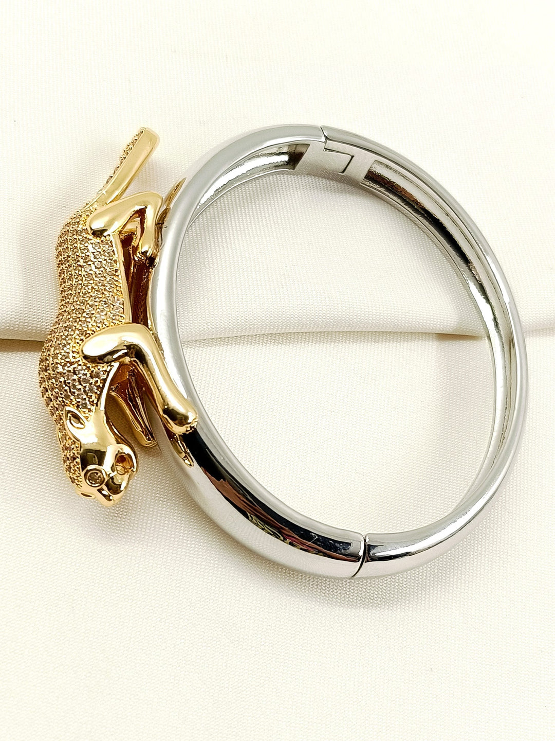Akshat Silver Men’s Jaguar Bracelet &amp; Ring Combo - Dual Tone