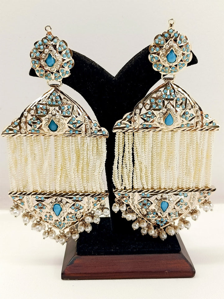 Gulbahar Firozi Jadau Earring