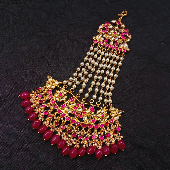 Yukta Ruby Hanging Kundan Passa