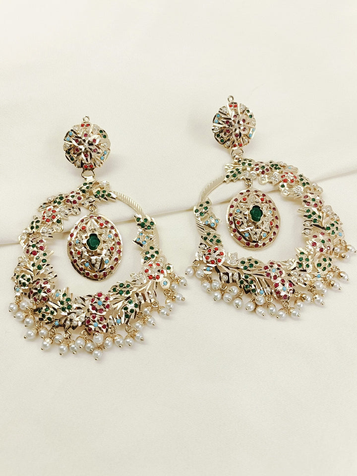 Begum Multi Colour Jadau Earring
