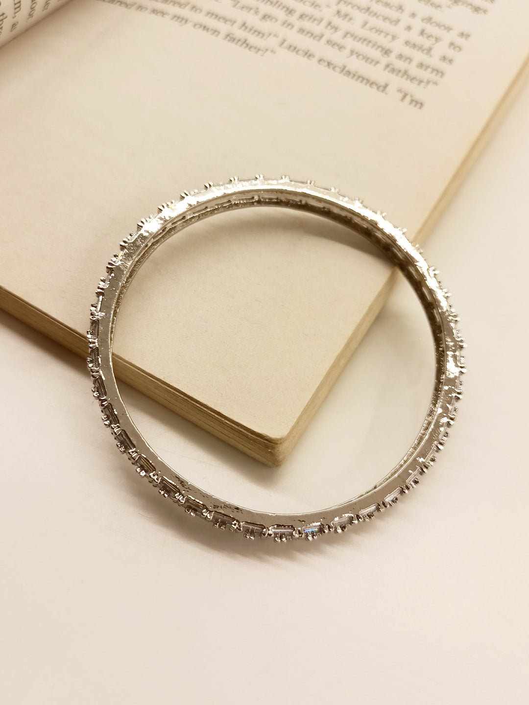 Shehnaaz Baguette American Diamond Bangle