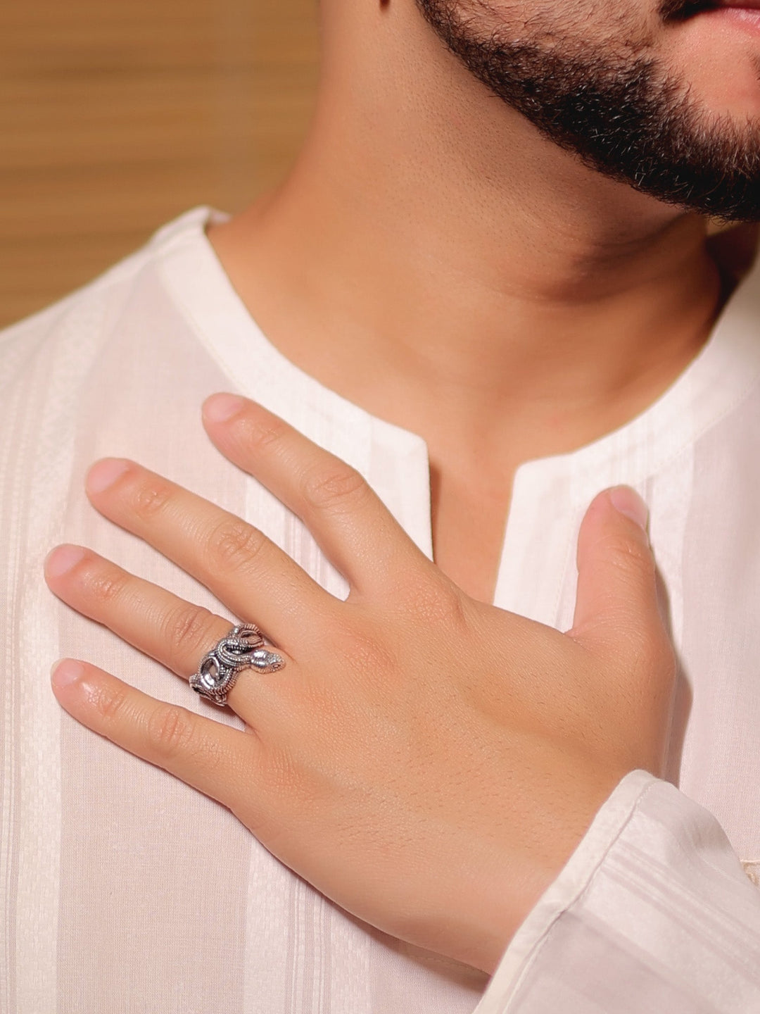 Marian Silver Men's Finger Ring