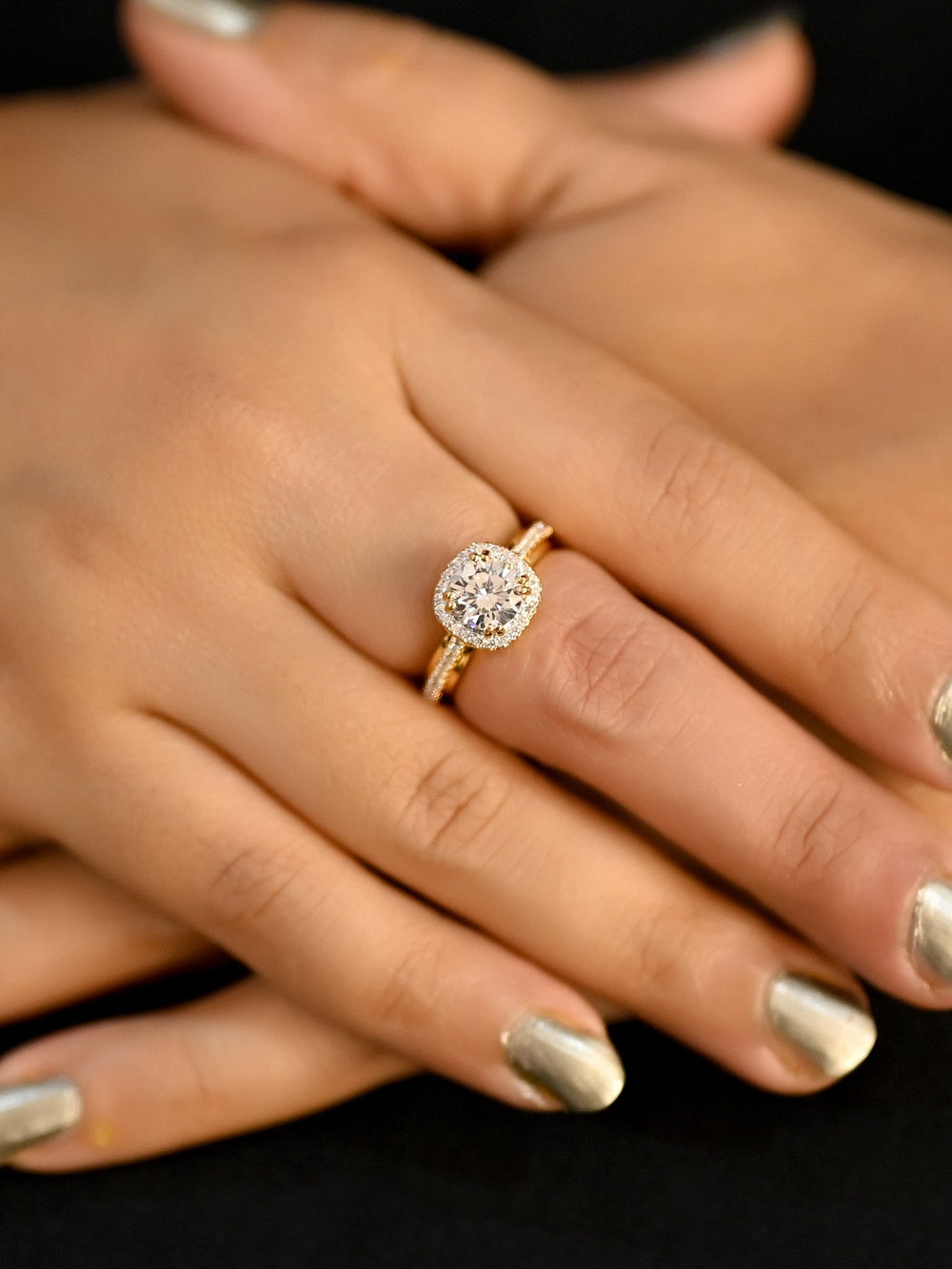 Seher American Diamond Finger Ring