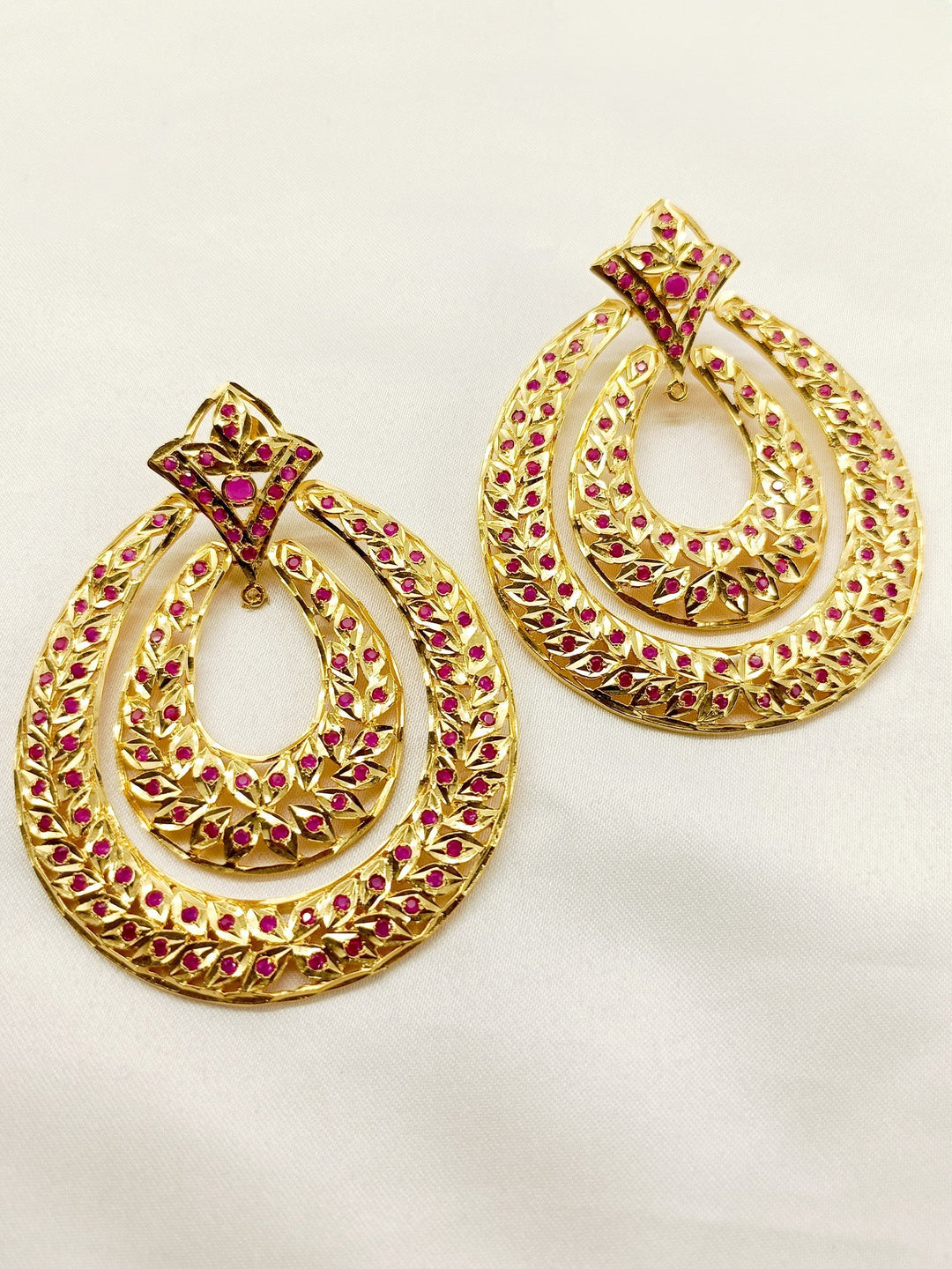 Adrian Ruby Jadau Earrings