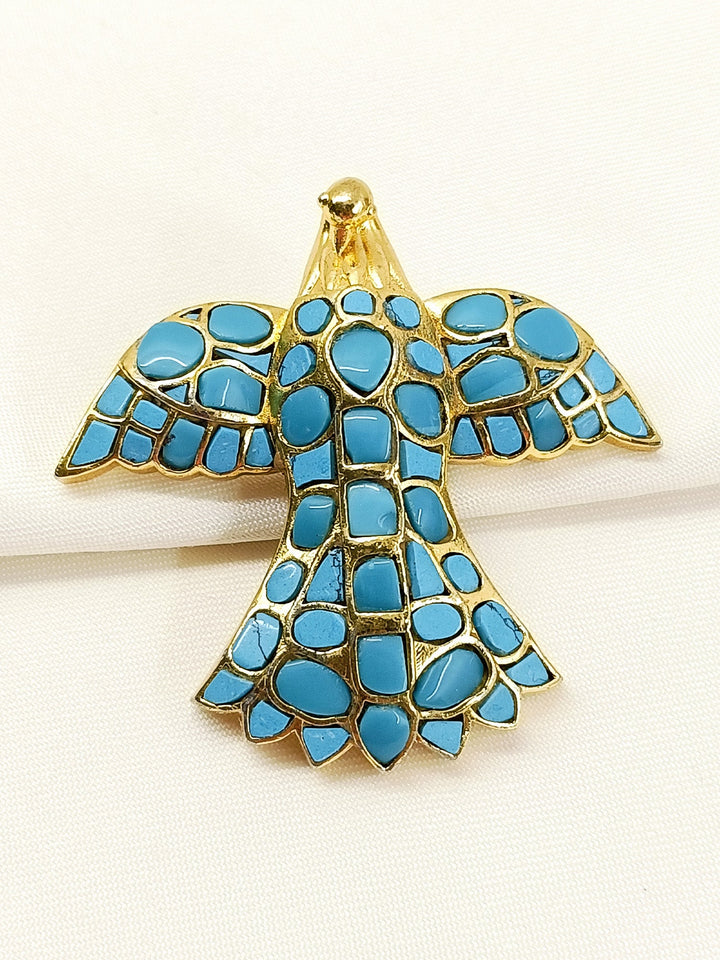 Shaurman Firozi Men's Eagle Collar Brooch