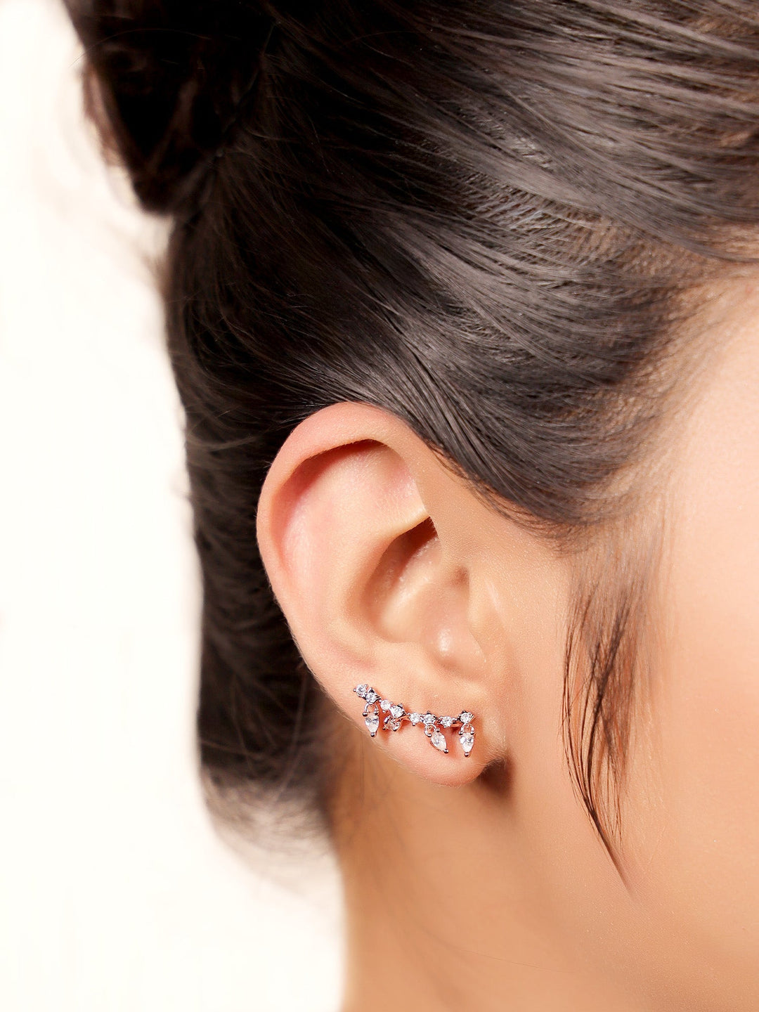 Sharvi White American Diamond Earcuff