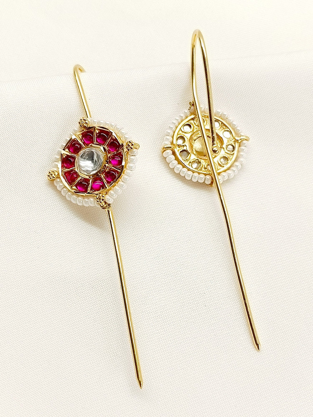 Manya Ruby Gold Plated Kundan Ear Cuff [ Price is for Pair ]