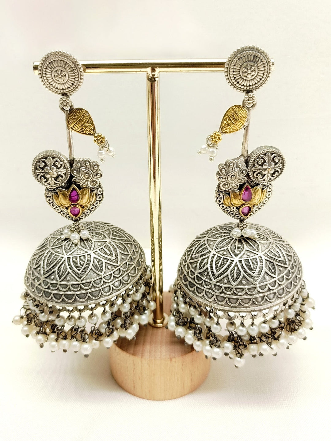 Quashi Ruby Oxidized Jhumki