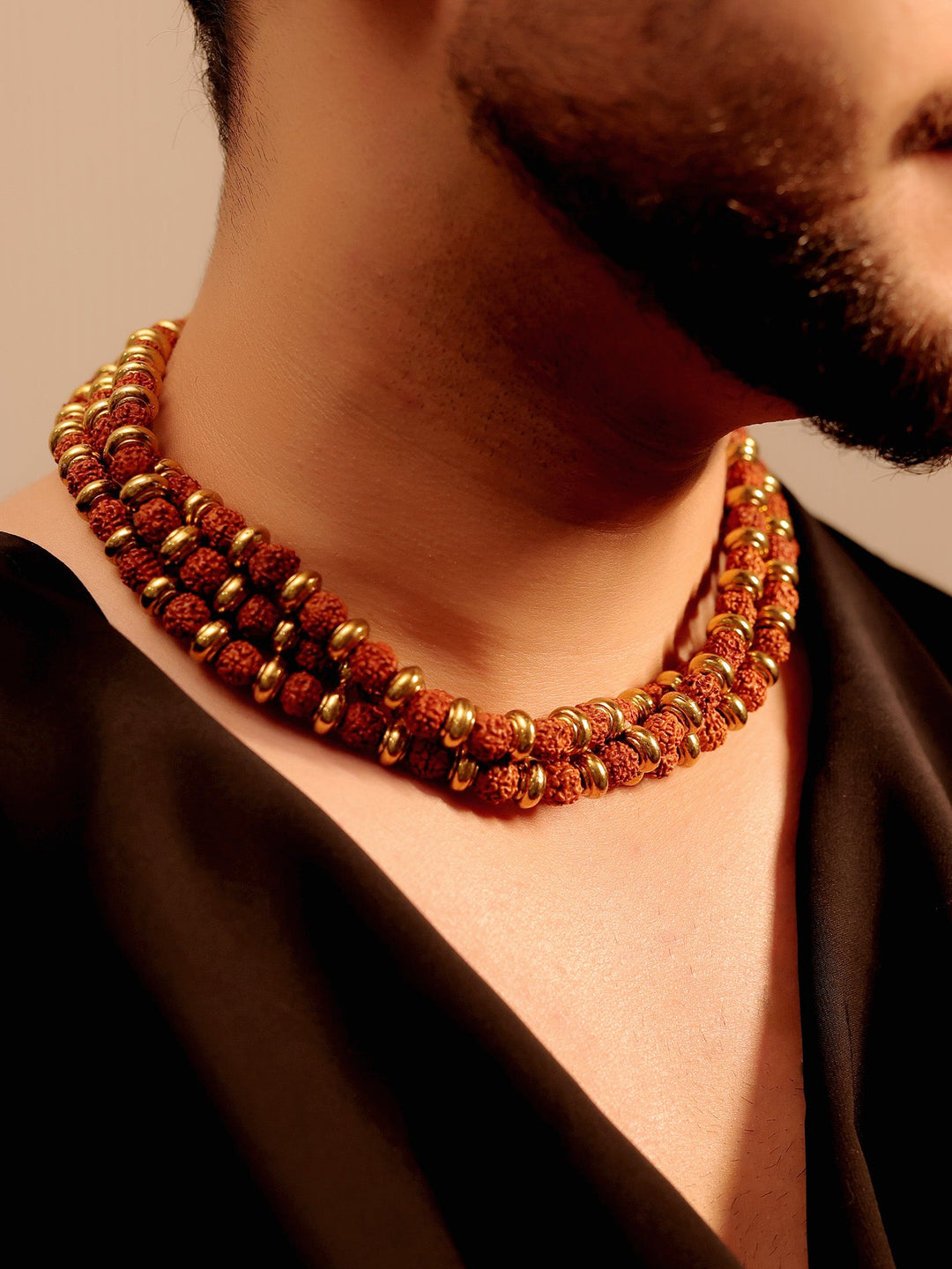 Paritosh Three-Layer Rudraksha Mala