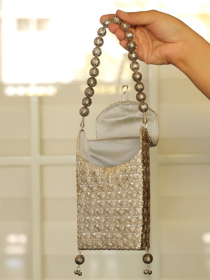 Kritika Green Silver Mobile Pouch