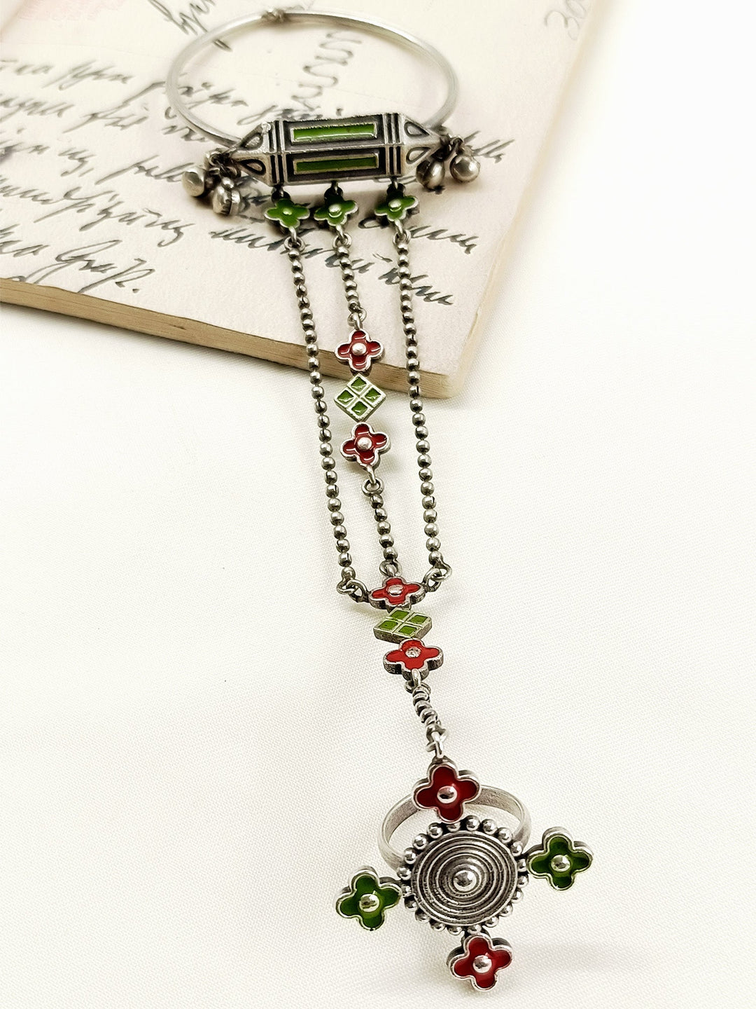 Aarna Multi Colour Oxidized Hathphool