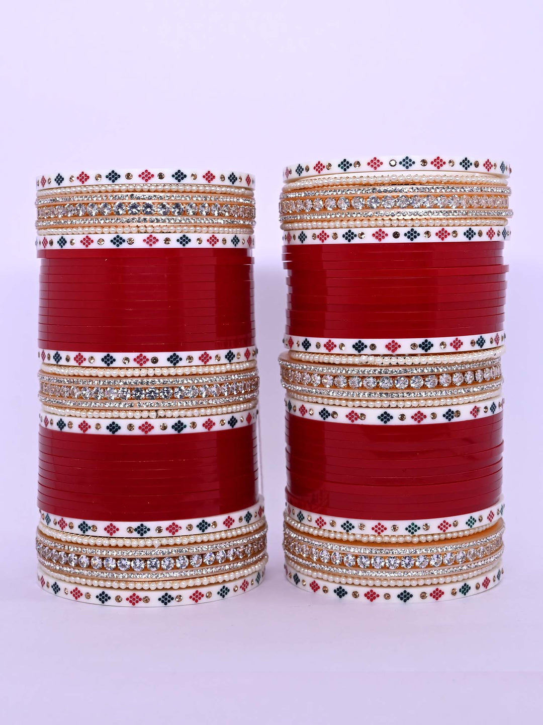 Aadrika Bridal Maroon Chura Set