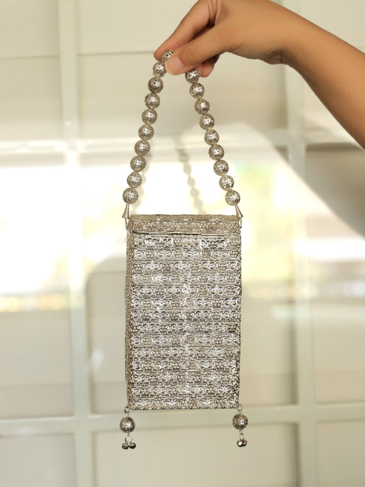 Kritika Green Silver Mobile Pouch