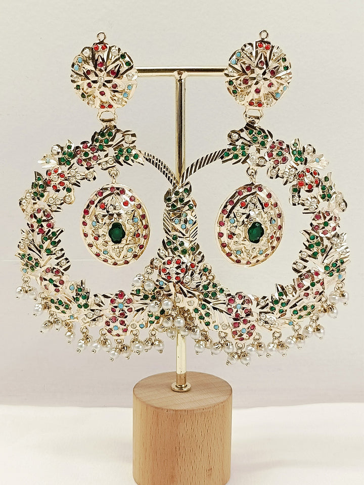 Begum Multi Colour Jadau Earring