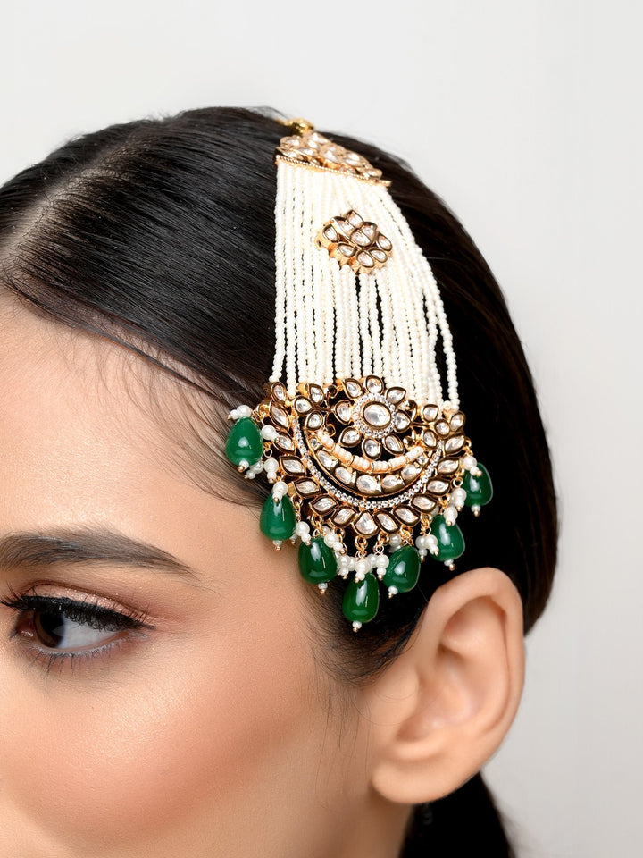 Shurti Green Kundan Passa