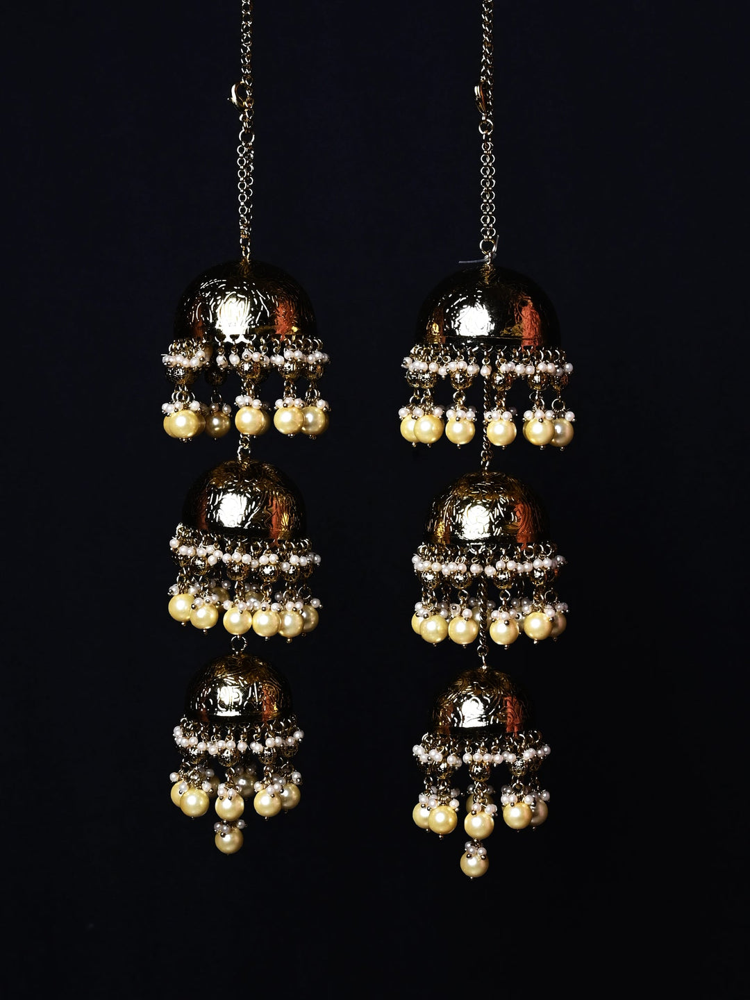 Shweta Pearl Work Gold Plated Kalire