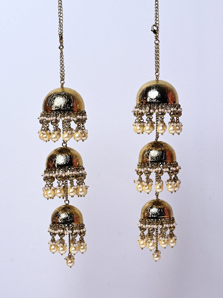 Shweta Pearl Work Gold Plated Kalire