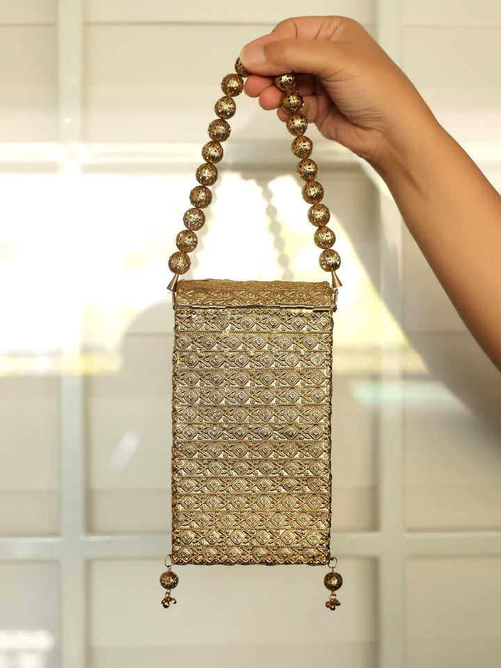Kiran Ruby Golden Mobile Pouch