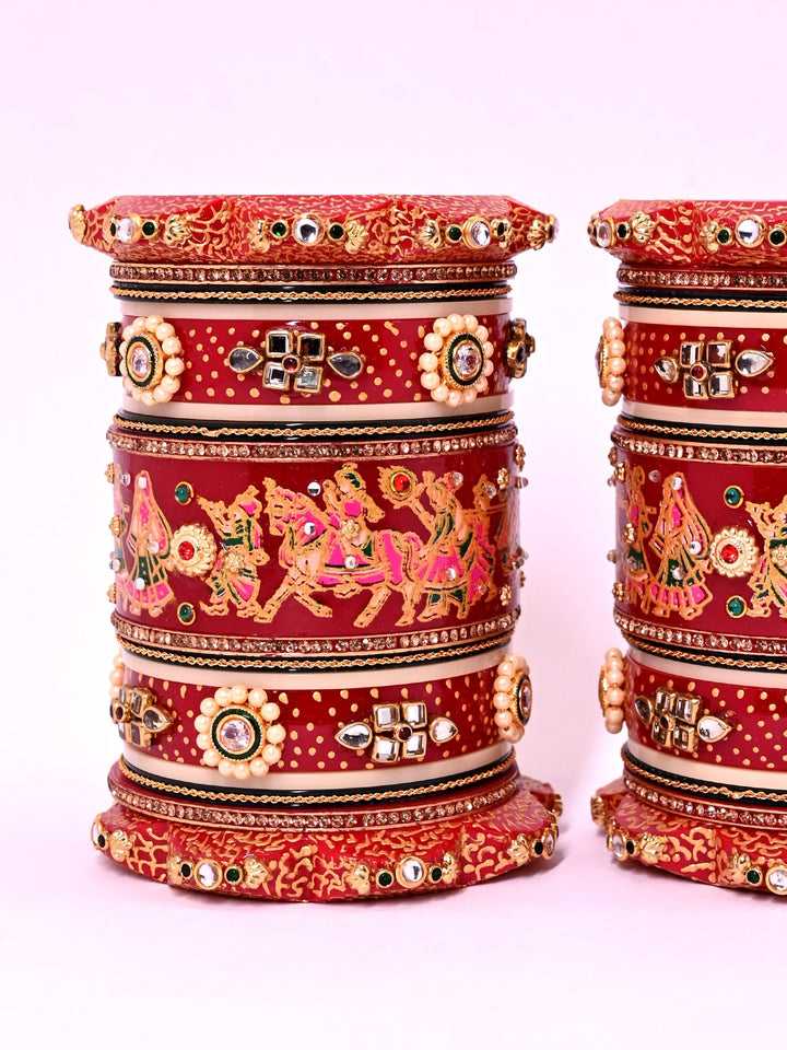 Bhagirathi Red Rajputi Bridal Chura