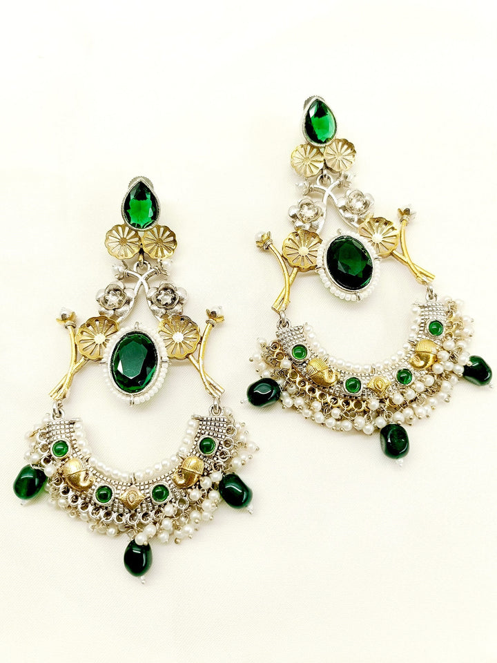 Caroline Green Oxidized Earrings