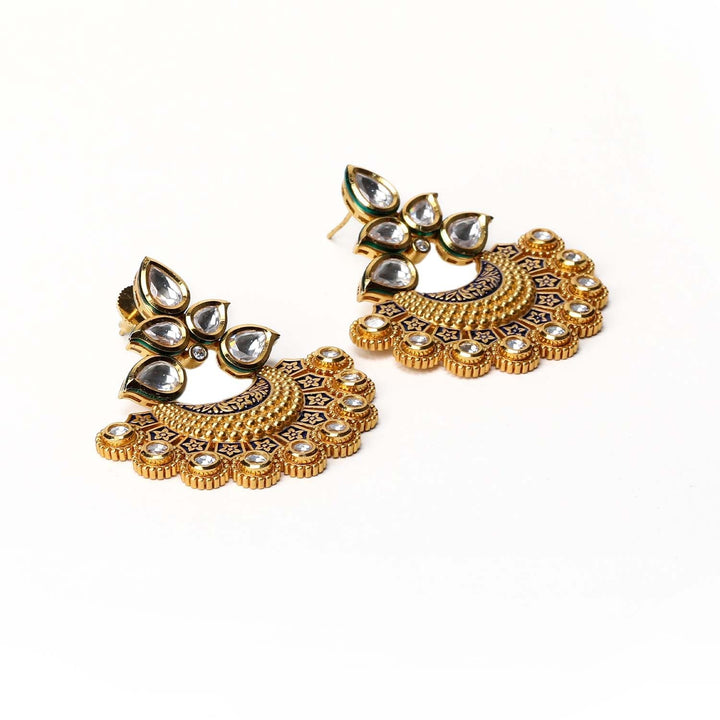 Anuja Gold Plated Kundan Earrings