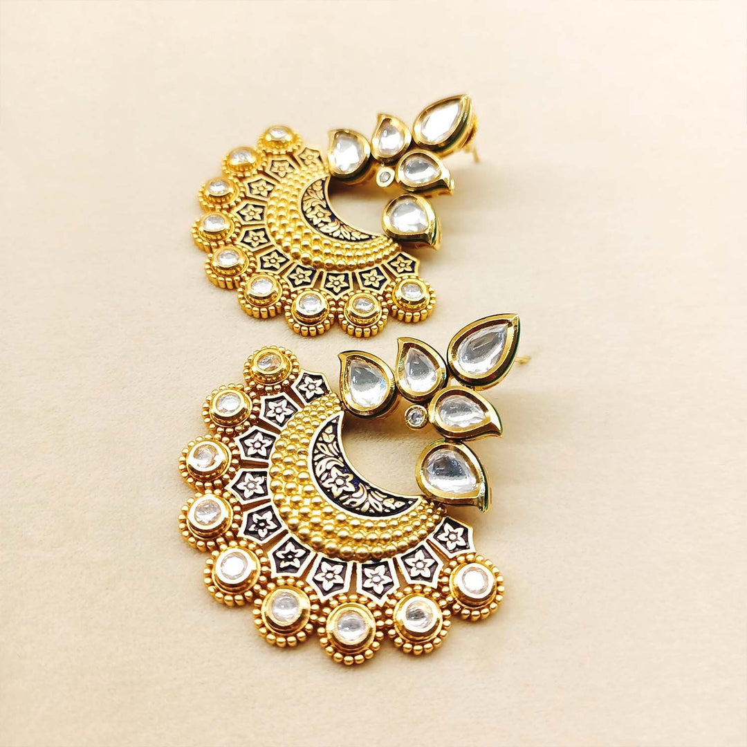 Anuja Gold Plated Kundan Earrings