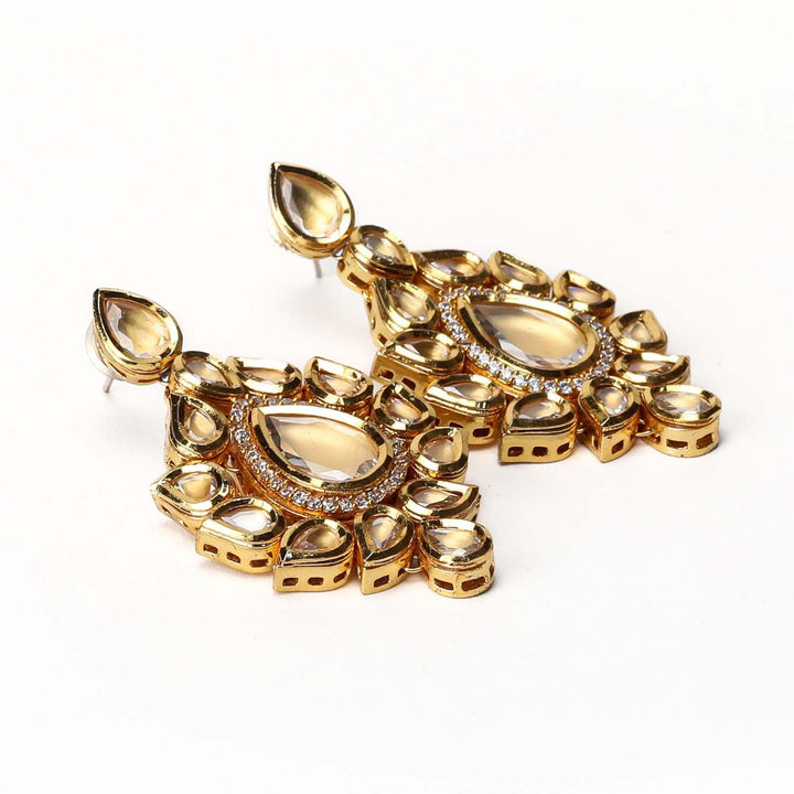 Anshu High Qwality Gold Plated Kundan Earrings