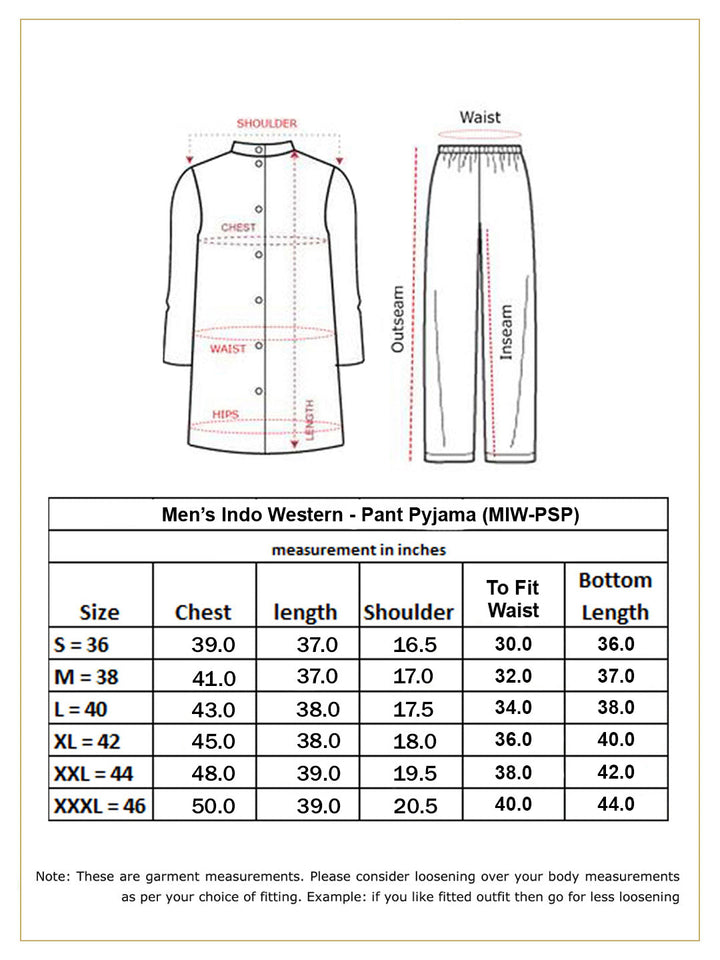 Men's Cream Mirror Indo Western Sherwani With Pant Set