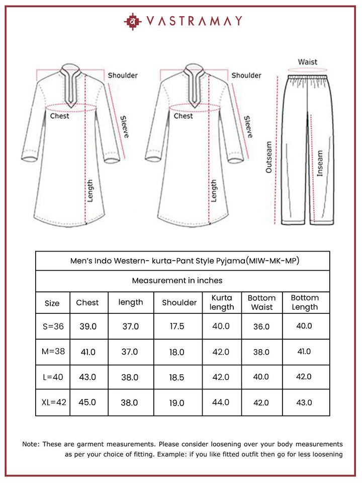 Men's Black Viscose Sherwani Set