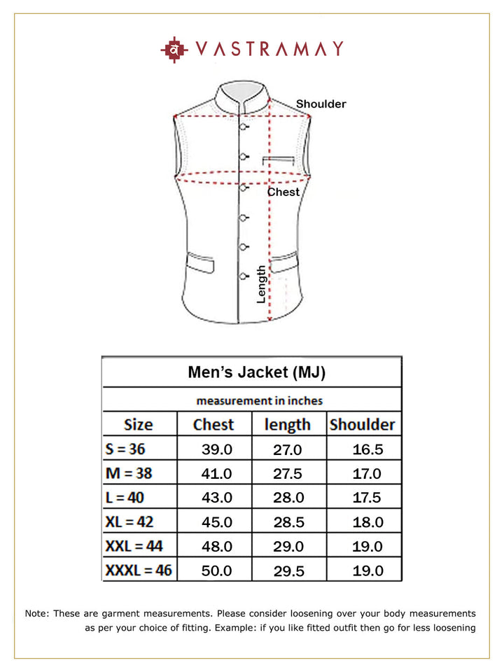 Men's Silk Blend Nehru Jacket