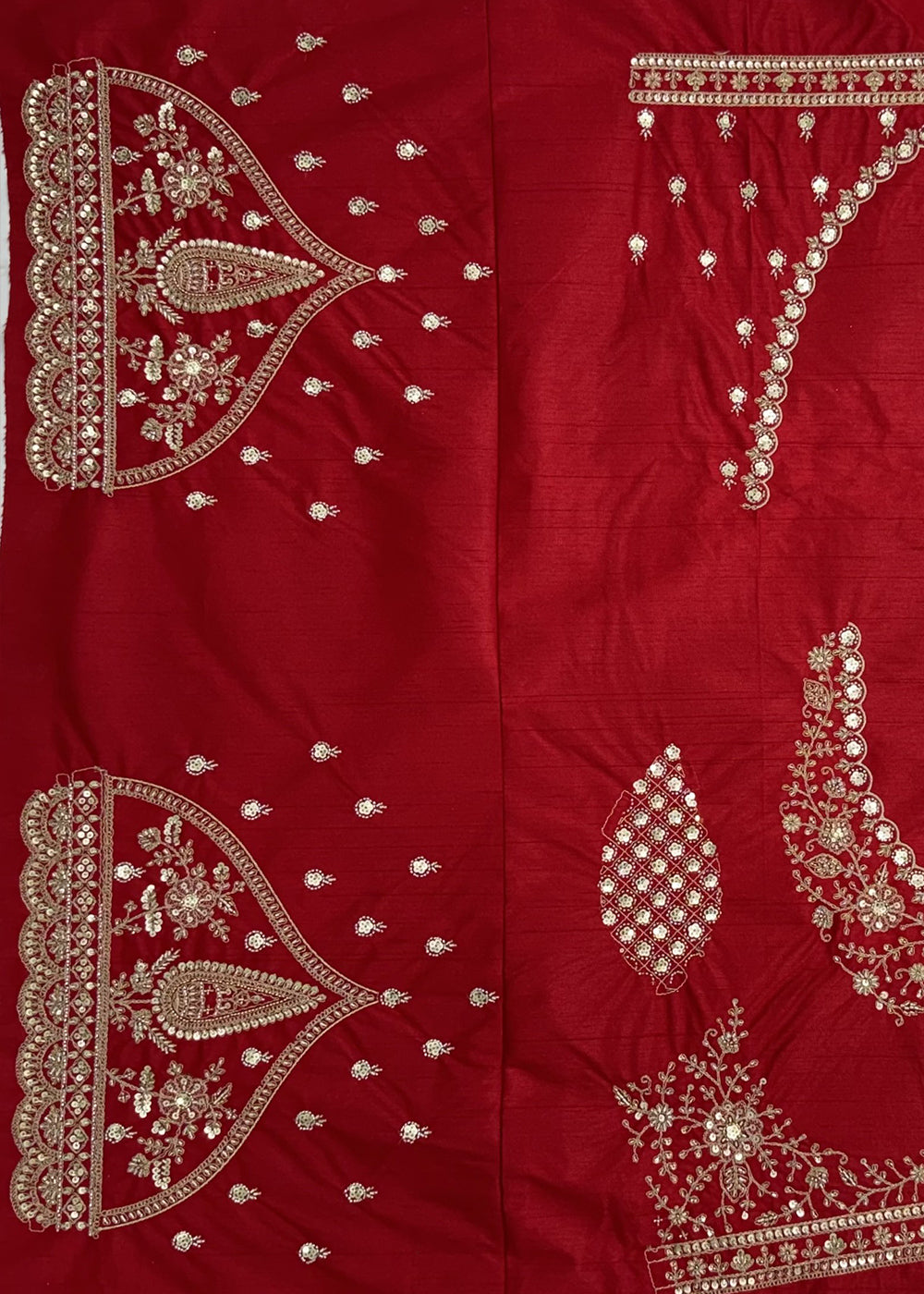 Maroon Red Banarasi Silk Bridal Lehenga Choli with Intricate Royal Embellishments