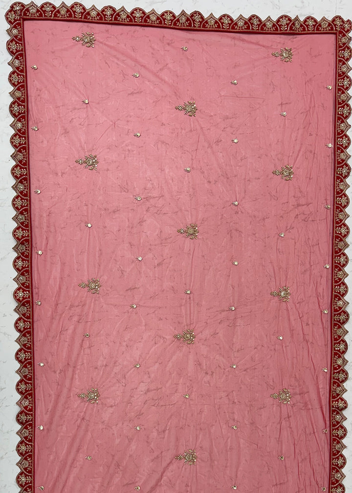 Maroon Red Banarasi Silk Bridal Lehenga Choli with Intricate Royal Embellishments