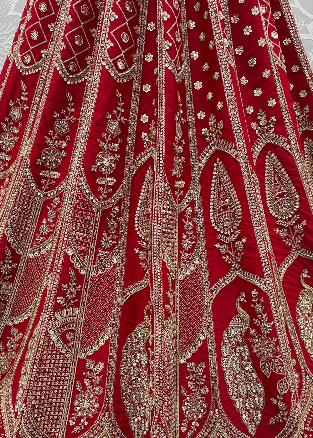 Maroon Red Banarasi Silk Bridal Lehenga Choli with Intricate Royal Embellishments