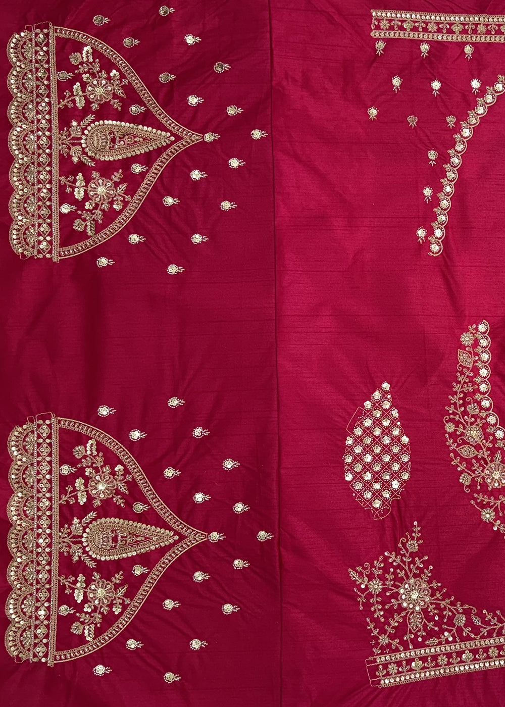 Magenta Pink Banarasi Silk Bridal Lehenga Choli with Intricate Royal Embellishments