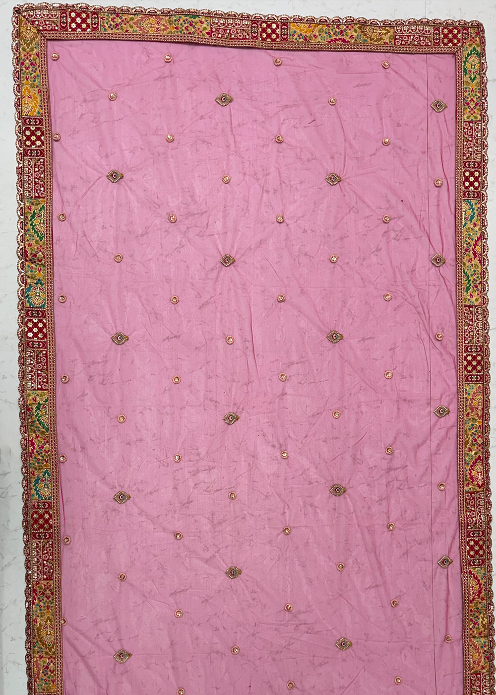 Magenta Pink Banarasi Silk Bridal Lehenga Choli with Intricate Resham &amp; Zari Detailing