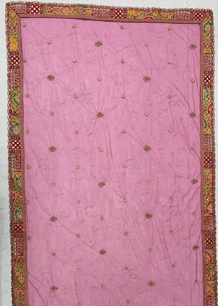 Magenta Pink Banarasi Silk Bridal Lehenga Choli with Intricate Resham &amp; Zari Detailing