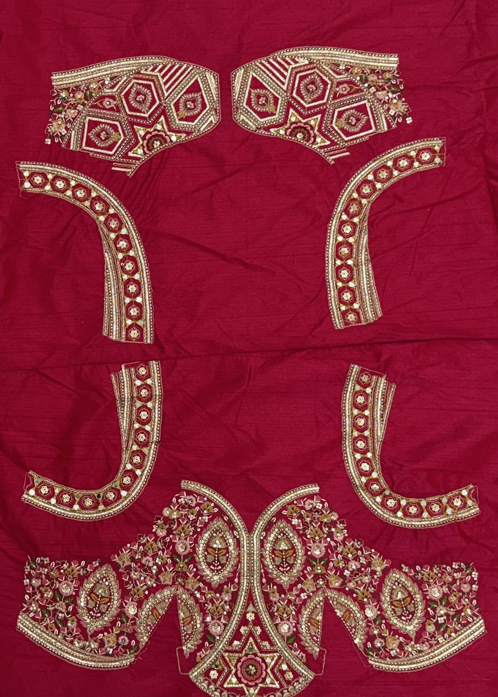 Cerise Pink Pink Banarasi Silk Bridal Lehenga Choli with Intricate Resham &amp; Zari Detailing