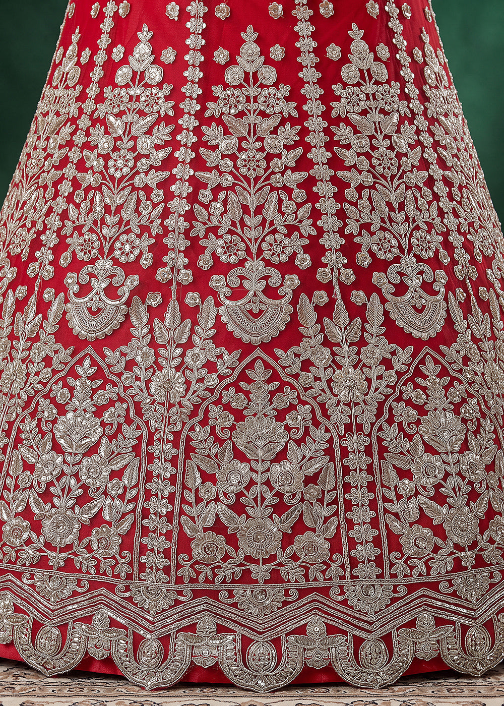Maroon Red Soft Heavy Embroidered Soft Net Lehenga Choli with Zari, Sequin &amp; Dori Work