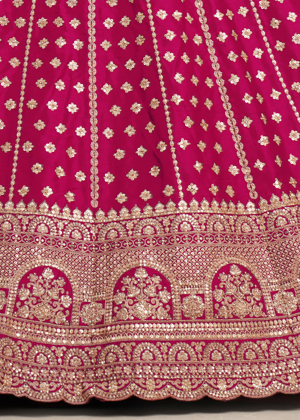 Barbie Pink Banarasi Silk Lehenga Choli with Heritage Zari & Sequin Embroidery