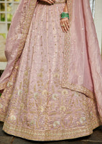 Little Princess Purple Lehenga Choli in Tissue with Floral & Sequin Embroidery