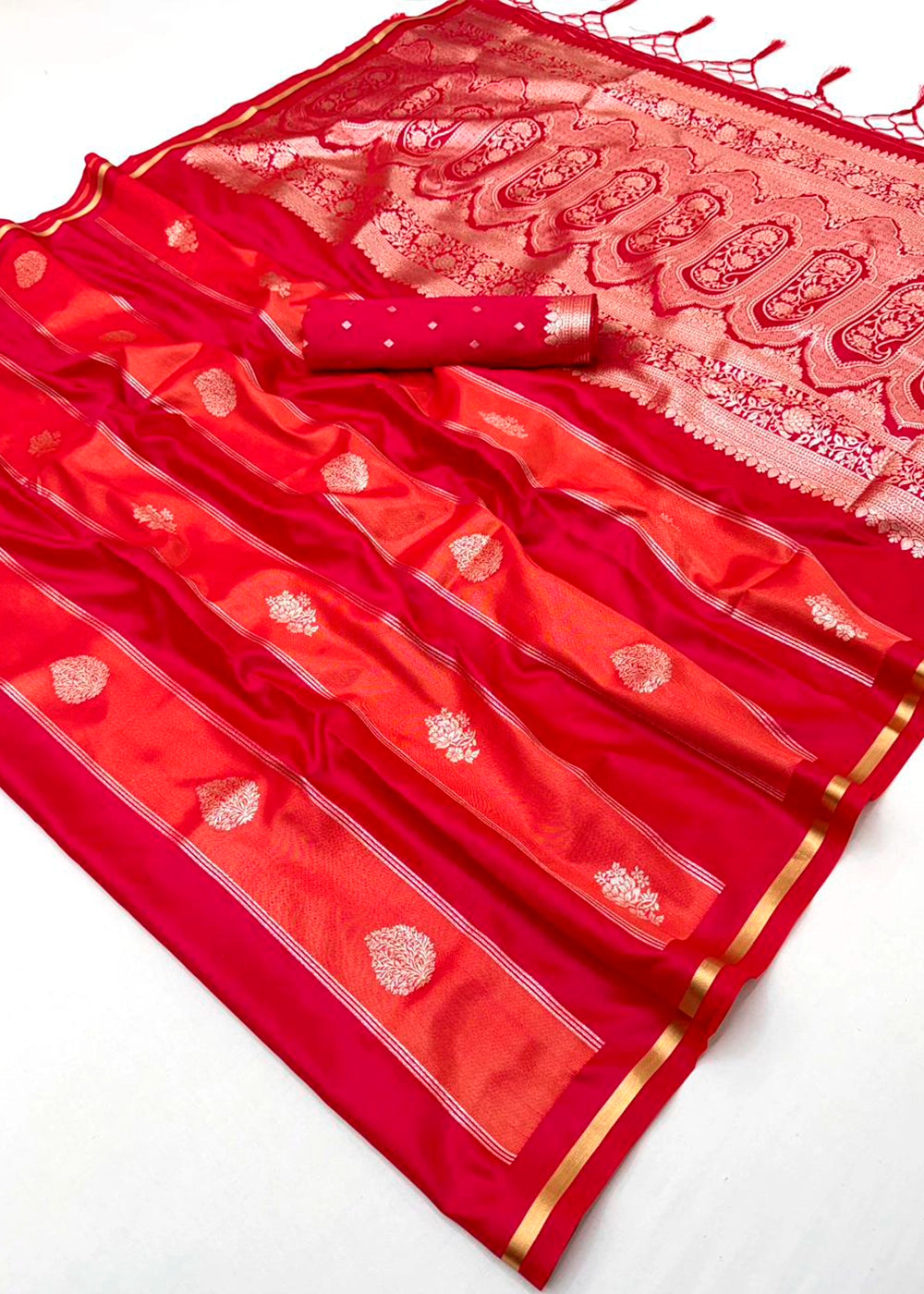 Shades of Pink Artisan Handloom Satin Silk Saree