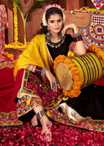 Red & Black Lehenga with Kutchi Mirror and Thread Detailing Choli