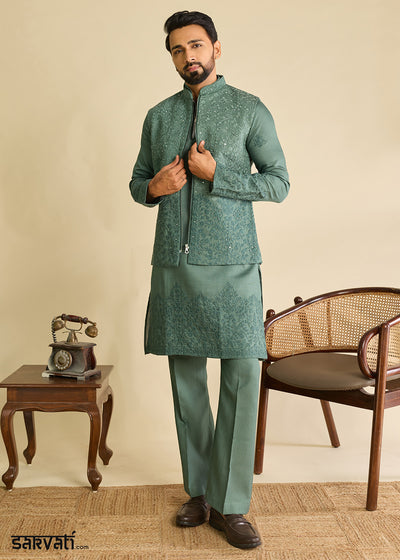 Kurta Set with Nehru Jacket