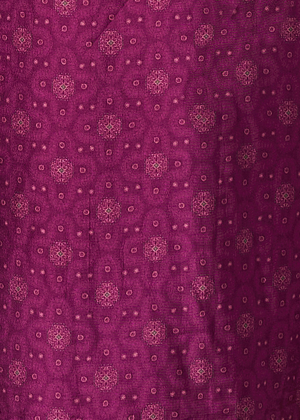 Sangria Purple Silk Suit with Ethnic Motifs & Embroidered Neckline