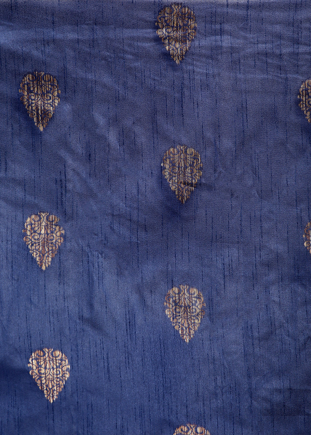 Berry Blue Raw Silk Saree with Intricate Woven Butti and Artistic Pallu