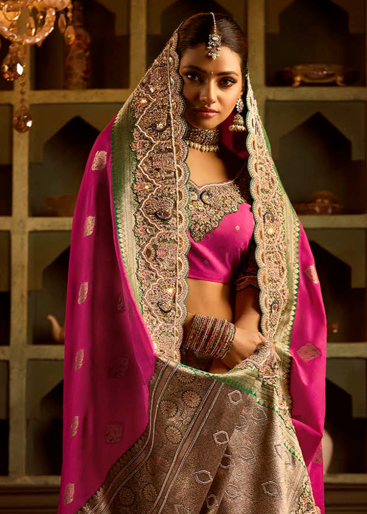 Festive Saree Box Set – 5 Pcs Bangalore Silk with Embroidery