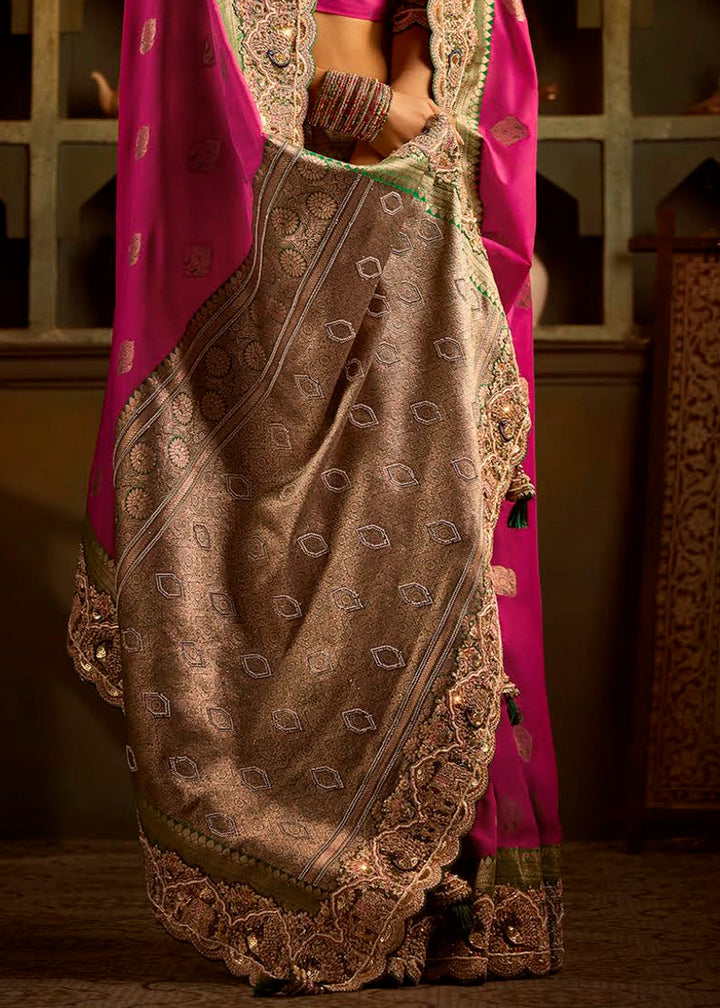 Festive Saree Box Set – 5 Pcs Bangalore Silk with Embroidery