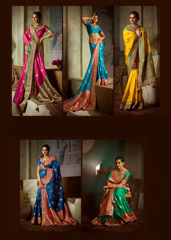 Bridal & Bridesmaid Saree Catalogue – 5 Pcs Premium Silk Set