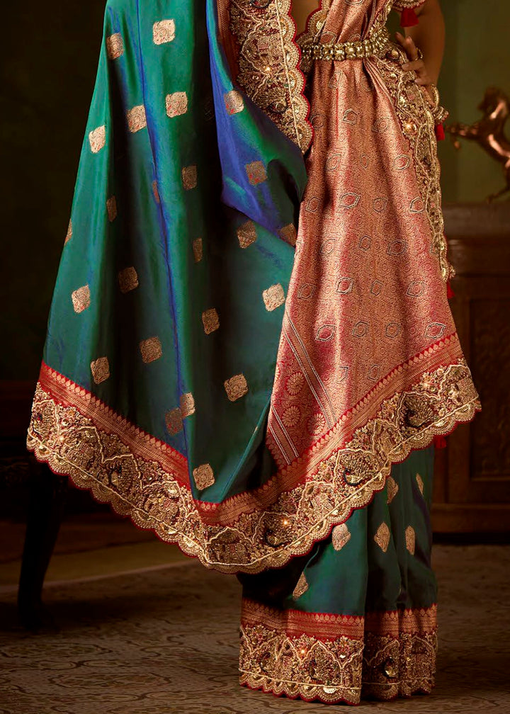 Festive Saree Box Set – 5 Pcs Bangalore Silk with Embroidery