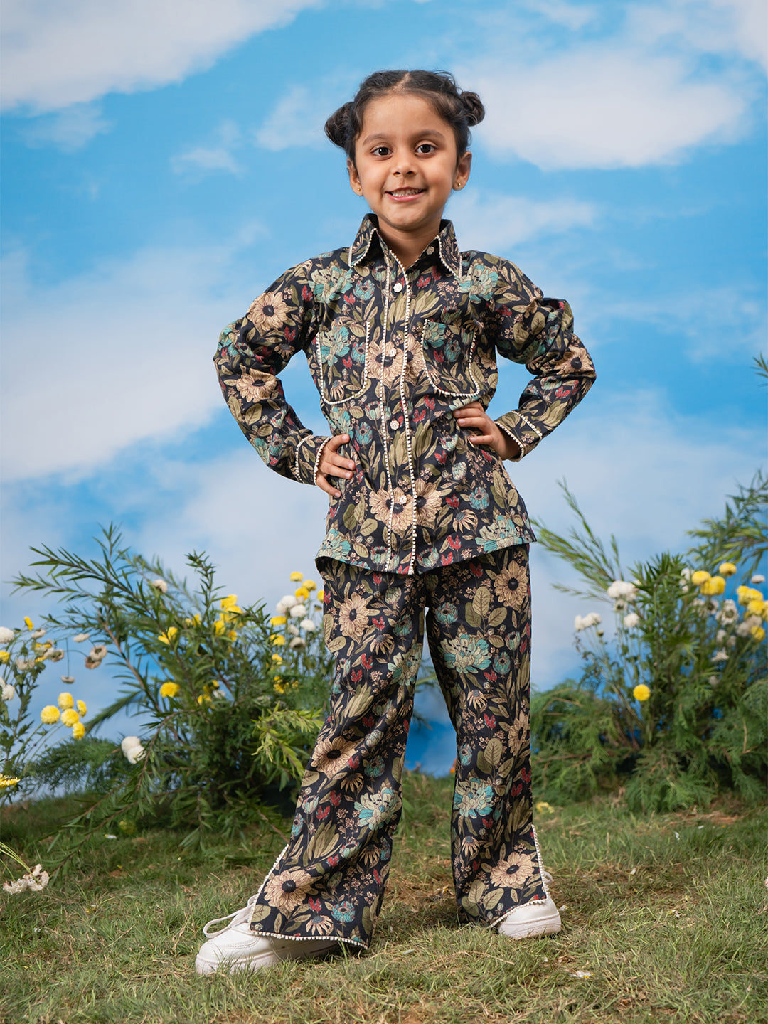 Sarvati Girls' Black Co-ords